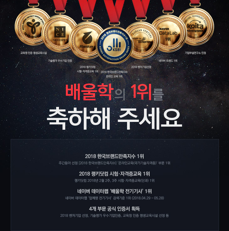 배울학의 1위를 축하해 주세요